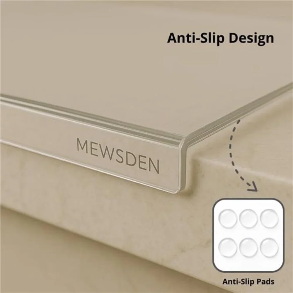 Acrylic Cutting Board with Counter Lip, Clear Cutting Boards for Countertop